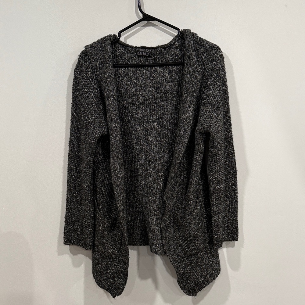 Rebel Rogue Open-Front hooded Cardigan